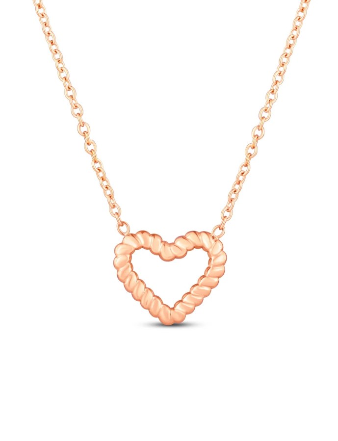 Vuch Něžný pozlacený náhrdelník se srdcem Arisca Rose Gold - Náhrdelníky