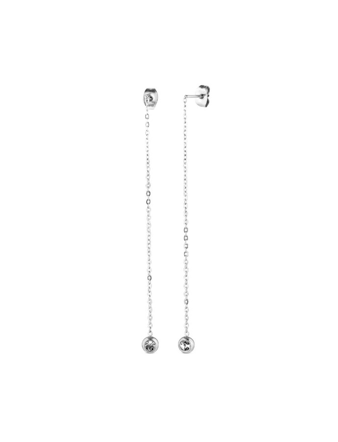 Vuch Ocelové visací náušnice Saria Silver