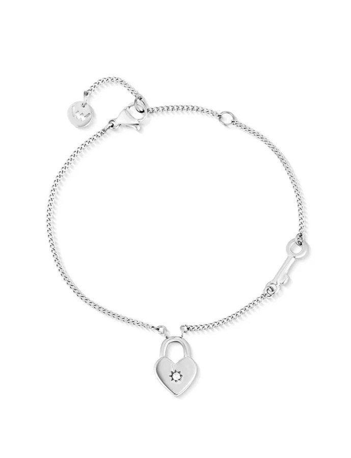 Vuch Ocelový náramek se zámkem ve tvaru srdce Zibella Silver - Náramky Náramky se symboly