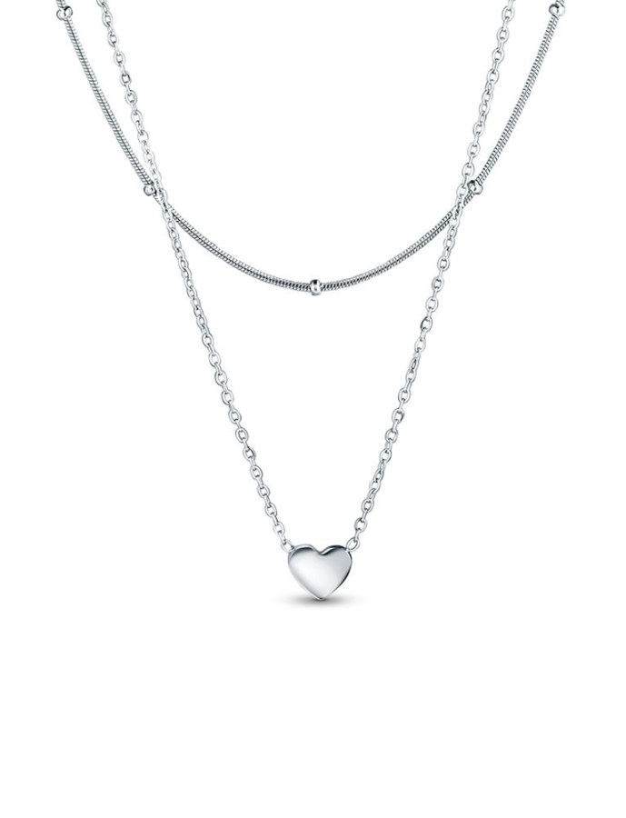 Vuch Originální dvojitý ocelový náhrdelník Detis Silver