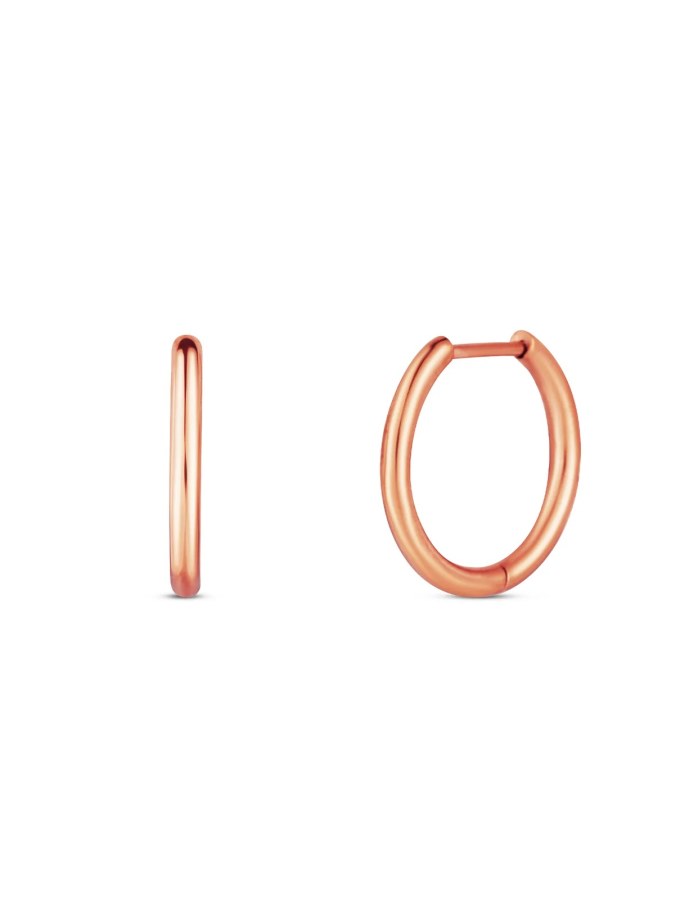 Vuch Pozlacené kruhové náušnice Orix Rose Gold