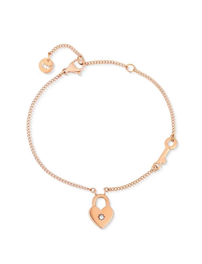 Vuch Pozlacený náramek s krystaly Zibella Rose Gold