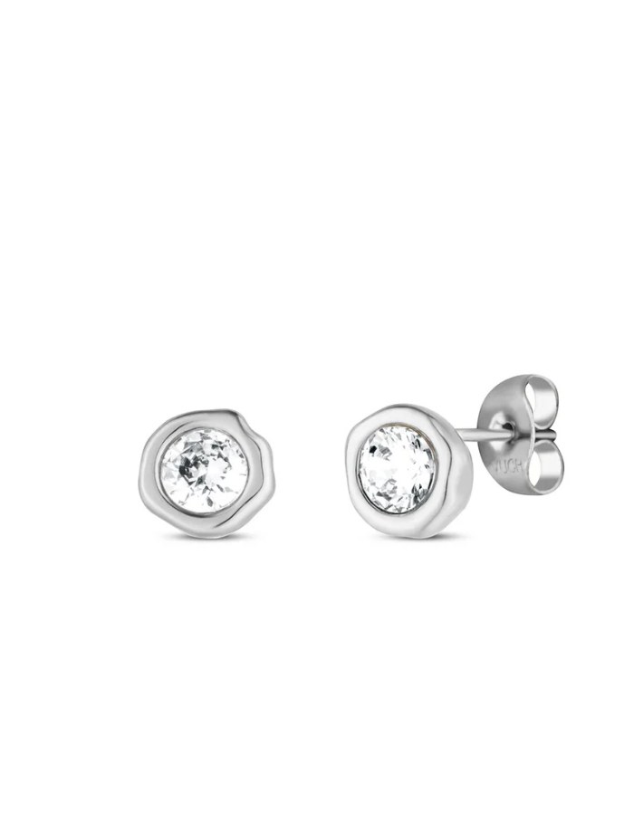 Vuch Stylové peckové náušnice Ellin Silver - Náušnice Pecky