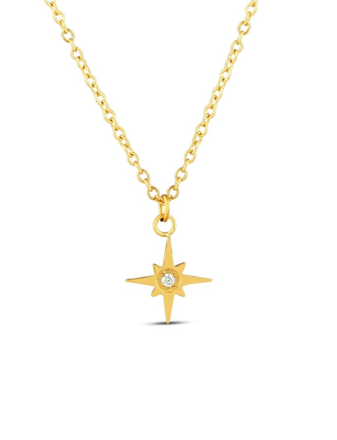 Vuch Třpytivý pozlacený náhrdelník Hvězda Staria Gold - Náhrdelníky Náhrdelníky s&nbsp;kameny