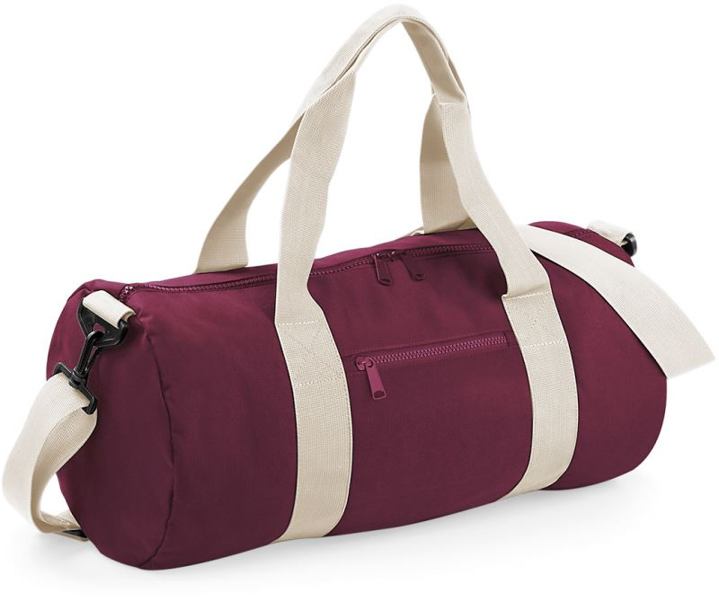 BagBase BG 140 Kulatá sportovní taška 52.0140 burgundy/off white - Doplňky Sportovní doplňky Batohy a&nbsp;tašky