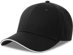 Atlantis Headwear Sport Sandwich-S 6 panelová sandwich kšiltovka 33.0275 black
