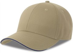 Atlantis Headwear Sport Sandwich-S 6 panelová sandwich kšiltovka 33.0275 khaki/navy