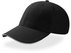 Atlantis Headwear Sport Sandwich 6 panelová baseball kšiltovka "Sport Sandwich" 33.0504 black/white
