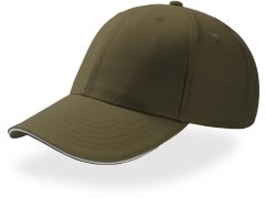 Atlantis Headwear Sport Sandwich 6 panelová baseball kšiltovka "Sport Sandwich" 33.0504 olive/white