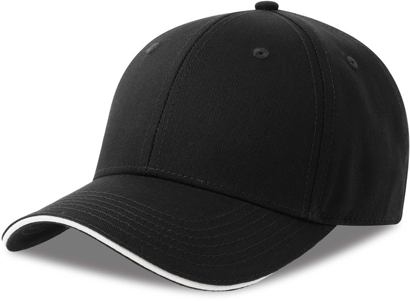 Atlantis Headwear Sport Sandwich-S 6 panelová sandwich kšiltovka 33.0275 black