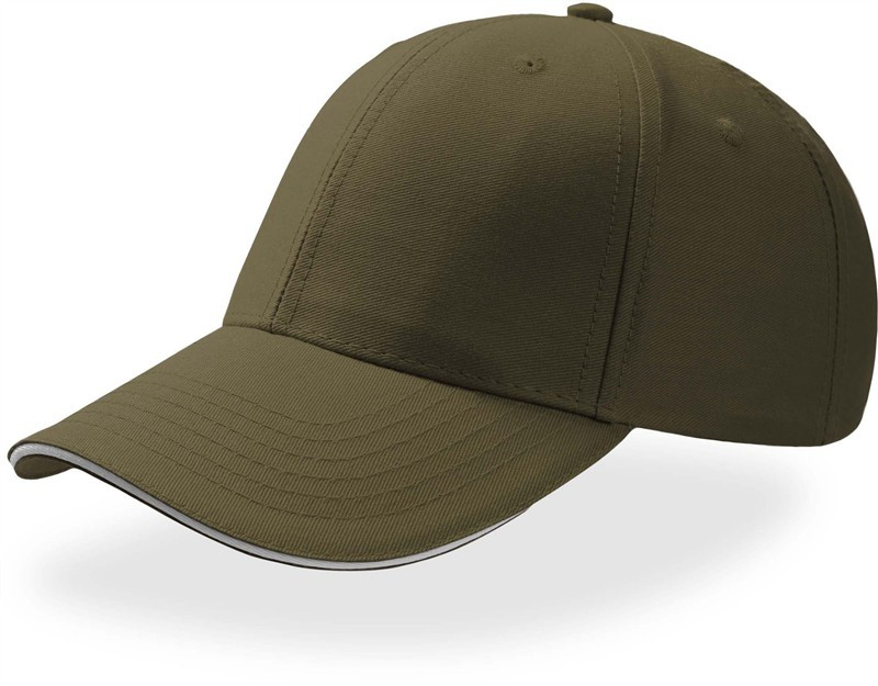 Atlantis Headwear Sport Sandwich 6 panelová baseball kšiltovka "Sport Sandwich" 33.0504 olive/white