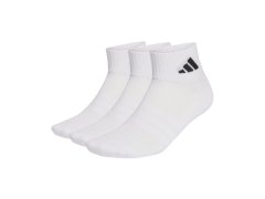 Adidas Cushioned Sportswear Kotníkové ponožky 3P bílé JZ0523