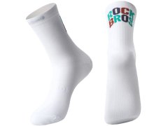Sportovní ponožky Rockbros, bílé/s nápisem L