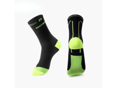 Sportovní ponožky Rockbros, černé s fluorescenčními prvky, velikost M