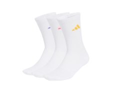 Ponožky adidas Cushioned Sportswear Crew, 3 páry, bílé, KQ6760