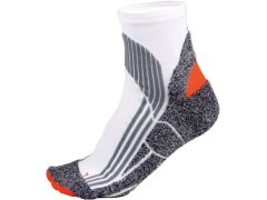 Kariban ProAct PA 035 Běžecké sportovní ponožky 20.P035 white/grey/orange