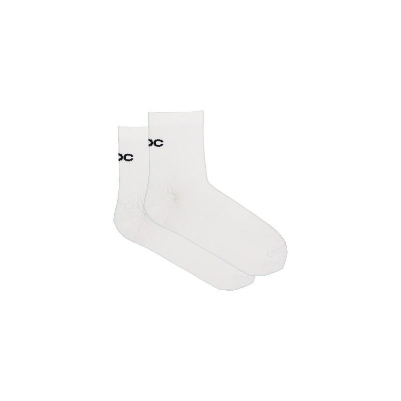 Cyklistické ponožky POC Cadence Road Short Socks, bílé