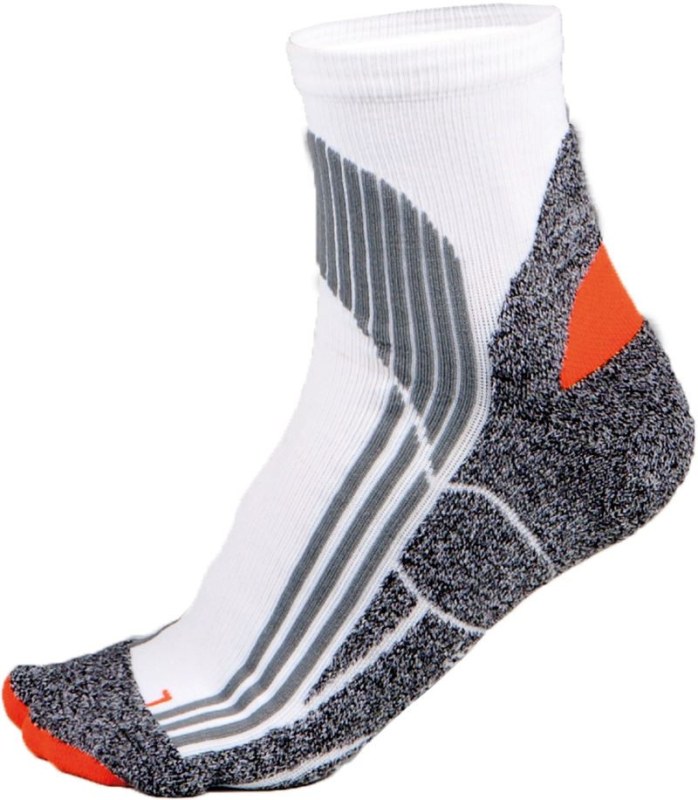 Kariban ProAct PA 035 Běžecké sportovní ponožky 20.P035 white/grey/orange