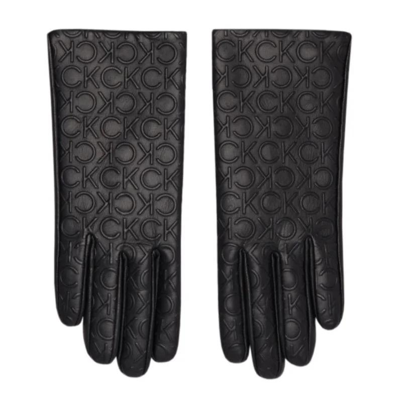 Calvin Klein Re-lock Debossed Leather Gloves W K60K609975 dámské - Doplňky Sportovní doplňky Rukavice