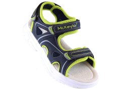 McKeylor Jr JAN229B sandály na suchý zip tmavě modré a zelené