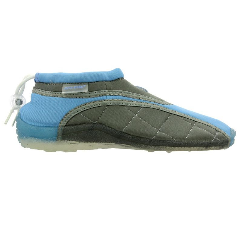 Modrošedá neoprenová plážová obuv Aqua-Speed Jr - Pro děti boty