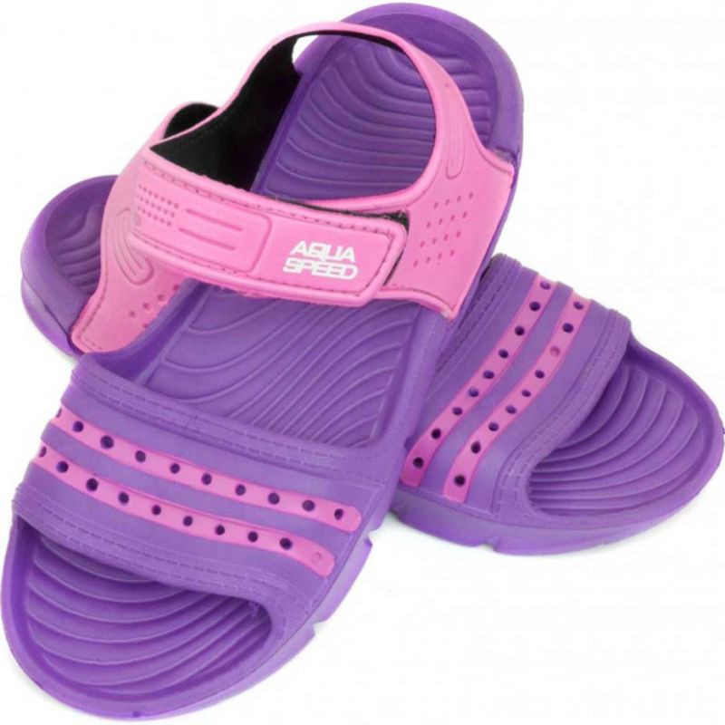 Kulaté sandály Aqua-speed Noli ve fialové a růžové barvě.93 - Pro děti boty