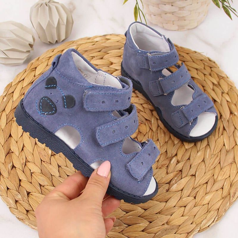 Dětské kožené ortopedické sandály Jr KORORT16 - Kornecki - Pro děti boty