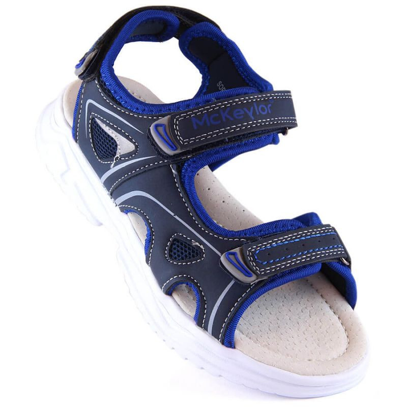 McKeylor Jr JAN229A sandály na suchý zip námořnická modř - Pro děti boty