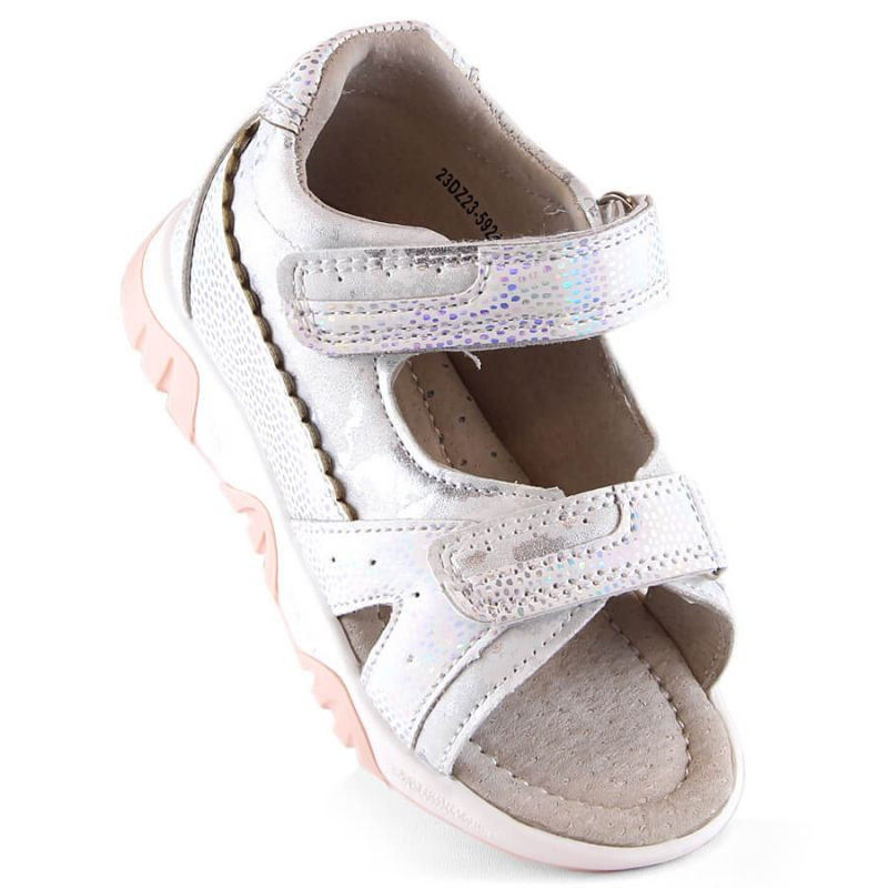 Sandály na suchý zip bílé Miss❤E Jr EVE429 white - Pro děti boty