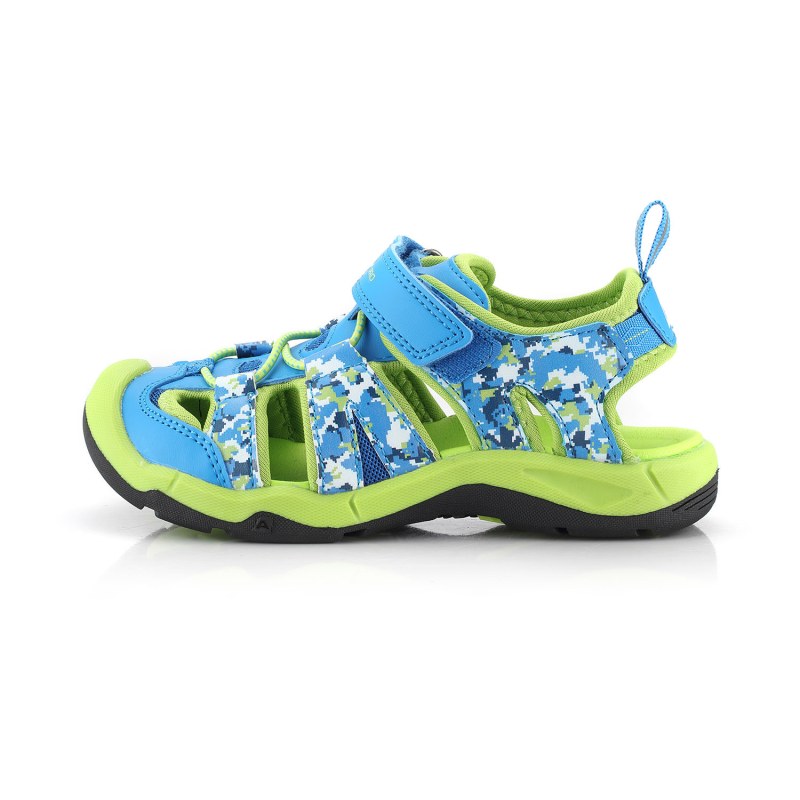 Dětské outdoorové sandály ALPINE PRO GROBO neon atomic blue - Pro děti boty