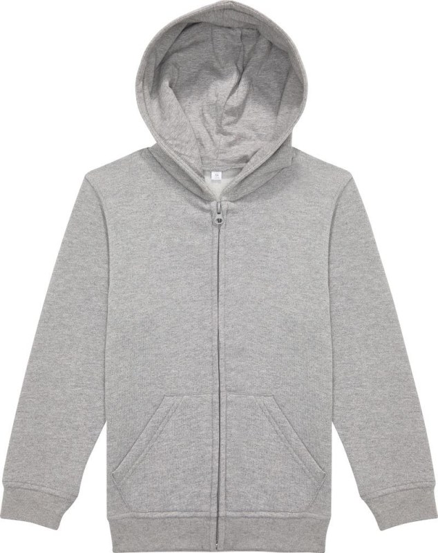 B&C ID.334 Zip Hood /kids Dětská mikina s&nbsp;kapucí 01.K334 sport grey - Pro děti mikiny
