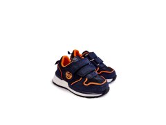 Dětská sportovní obuv na suchý zip Memory Foam System Big Star KK374183 Námořnická modrá
