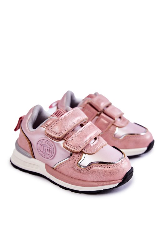 Dětská sportovní obuv na suchý zip Memory Foam System Big Star KK374180 růžove - Pro děti pro děti boty