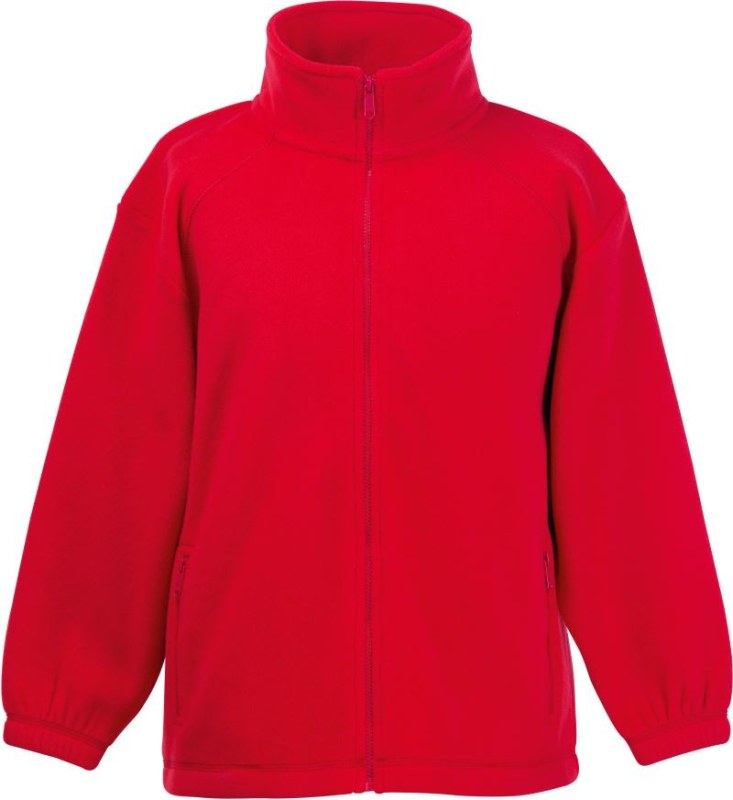 Fruit of the Loom Kids Outdoor Fleece Dětská fleecová bunda 16.2511 red