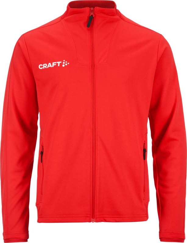 Craft Teamwear Evolve 2.0 Full Zip Jacket Jr Dětská tréninková bunda 82.4763 bright red - Pro děti pro děti bundy