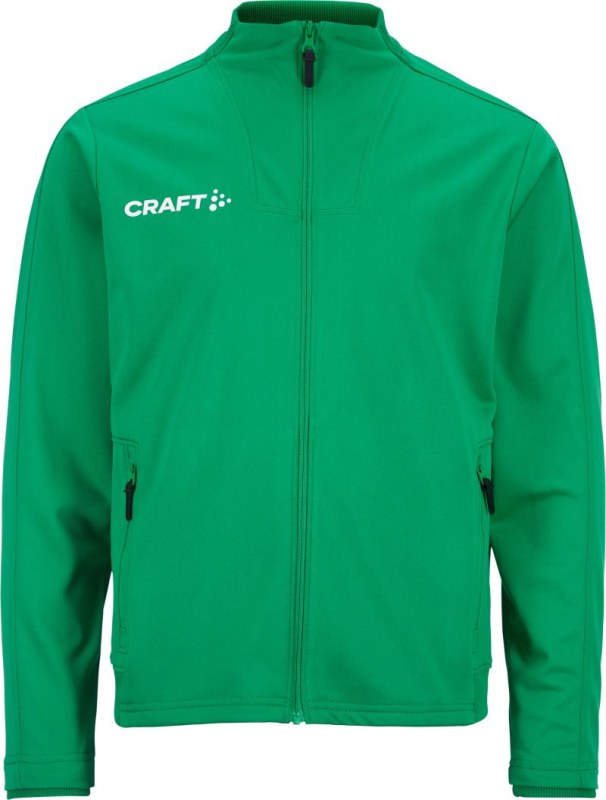 Craft Teamwear Evolve 2.0 Full Zip Jacket Jr Dětská tréninková bunda 82.4763 team green - Pro děti pro děti bundy