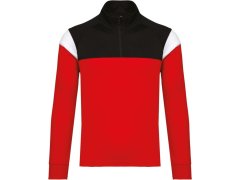 Kariban ProAct PA 388 Dětská tréninková mikina s 1/4 zipem 20.P388 sporty red/black