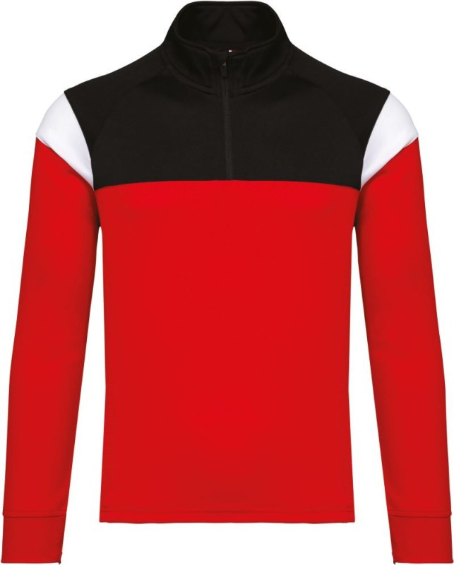 Kariban ProAct PA 388 Dětská tréninková mikina s&nbsp;1/4 zipem 20.P388 sporty red/black - Pro děti pro děti mikiny