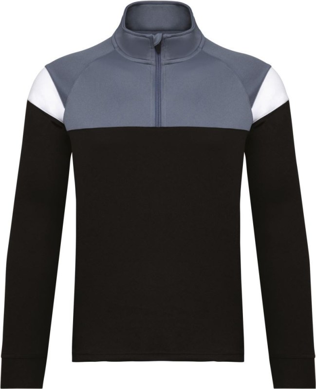 Kariban ProAct PA 388 Dětská tréninková mikina s 1/4 zipem 20.P388 black/sporty grey
