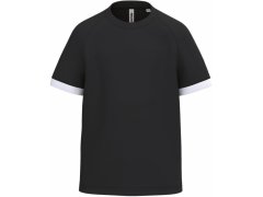 Kariban ProAct PA 4046 Dětské kontrastní sportovní tričko 20.4046 black/white