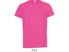 SOL´S Sporty Kids Dětské raglánové sportovní tričko 25.1166 neon pink