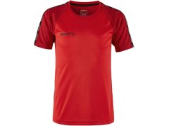 Craft Teamwear Squad Go Contrast Jersey Jr Dětské kontrastní sportovní tričko 82.2727 bright red/express