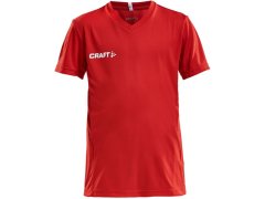 Craft Teamwear Squad Go Jersey Solid Jr Dětské sportovní tričko s výstřihem do V 82.5582 bright red