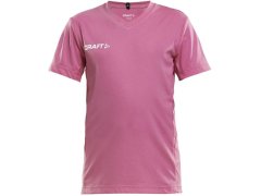 Craft Teamwear Squad Go Jersey Solid Jr Dětské sportovní tričko s výstřihem do V 82.5582 pop