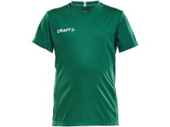 Craft Teamwear Squad Go Jersey Solid Jr Dětské sportovní tričko s výstřihem do V 82.5582 team green