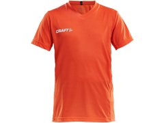 Craft Teamwear Squad Go Jersey Solid Jr Dětské sportovní tričko s výstřihem do V 82.5582 cocktail