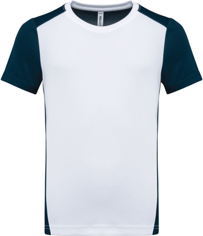 Kariban ProAct PA 4016 Dětské kontrastní sportovní tričko 20.4016 white/navy - Pro děti pro děti trička