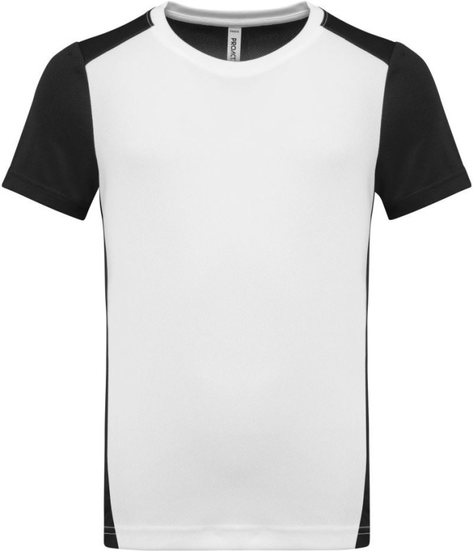 Kariban ProAct PA 4016 Dětské kontrastní sportovní tričko 20.4016 white/black - Pro děti pro děti trička