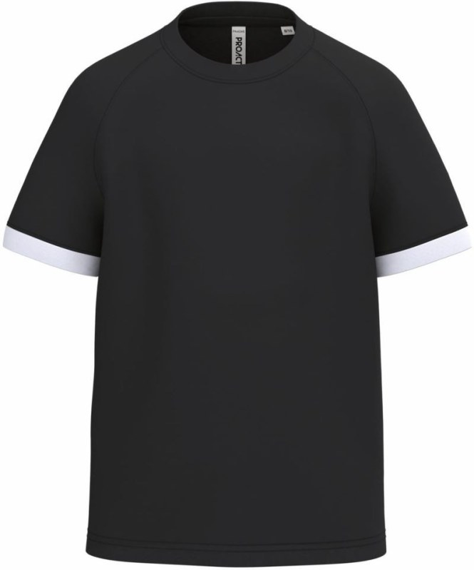 Kariban ProAct PA 4046 Dětské kontrastní sportovní tričko 20.4046 black/white - Pro děti pro děti trička
