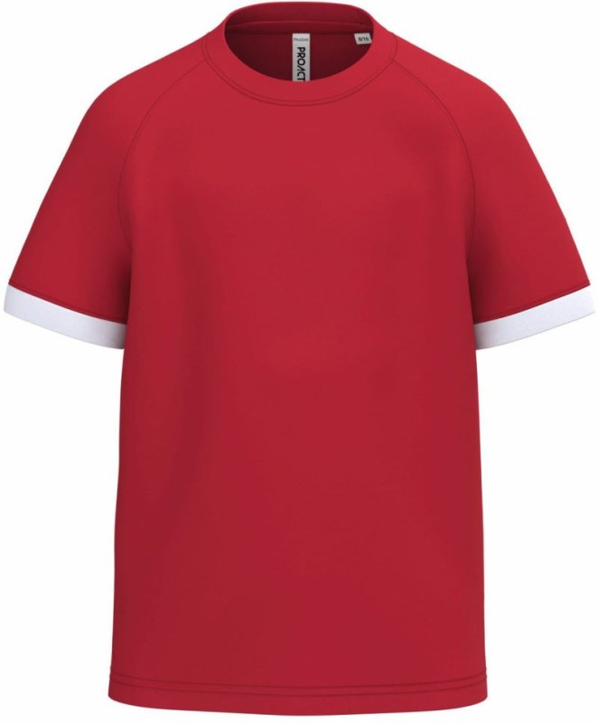 Kariban ProAct PA 4046 Dětské kontrastní sportovní tričko 20.4046 sporty red/white